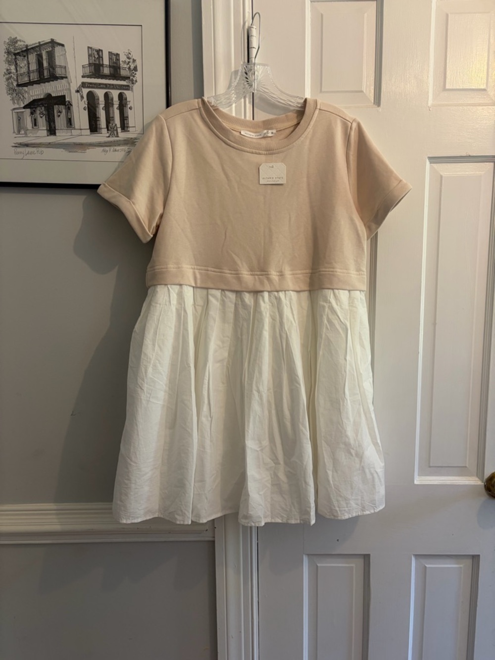 Altar’d State Women’s Cream & White Layered Dress